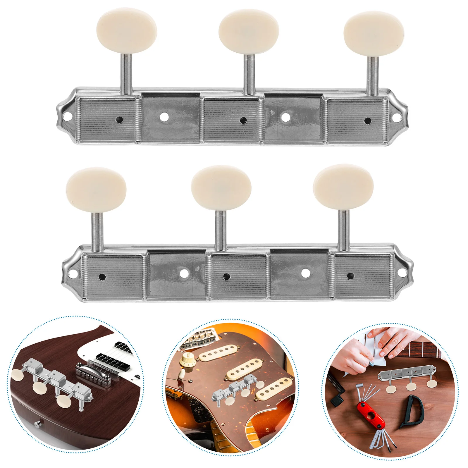 

1Pair Vintage Guitar Tuning Knobs Metal 3 Left 3 Right Electric Guitar Tuner Pegs Accessories Tuning Peg Machine Head