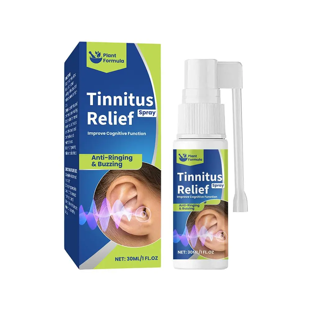 30ml Tinnitus Cure Spray Ear Ringing Treatment Relief Calming Loss Hearing Listening Improvement Improve Ear Pain Itch Nerv L0y0