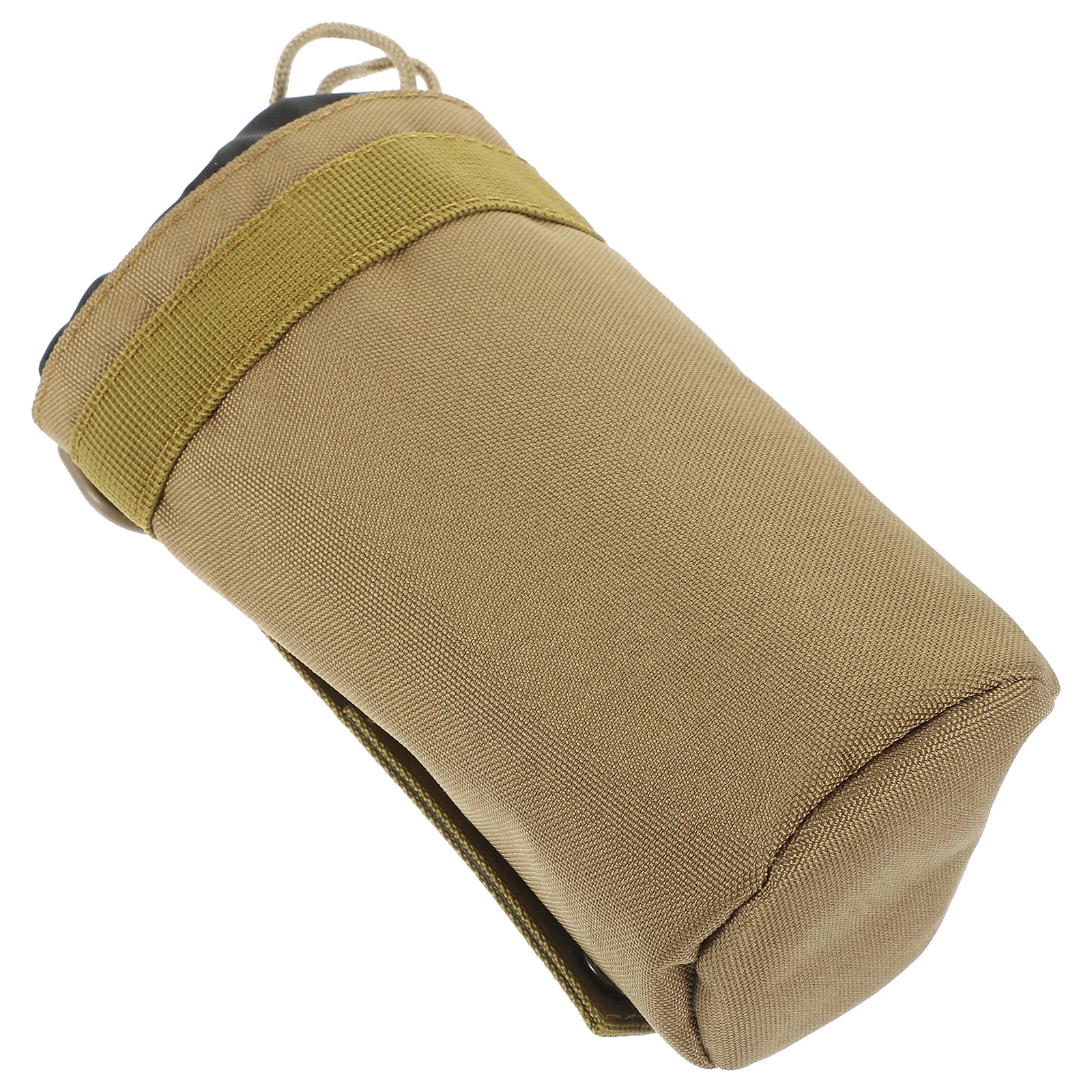 

Portable Khaki Water Bottle Bag Nylon 1000D Drawstring Outdoor Sports Travel System Water Bottle Holder Pouch Storage