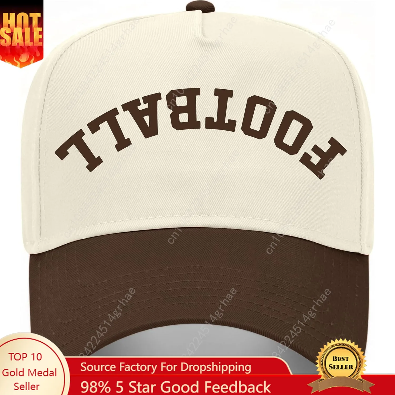 

Football Upside Down Reversed Vintage Trucker Hat | Premium Snapback Baseball Hat for Men & Women