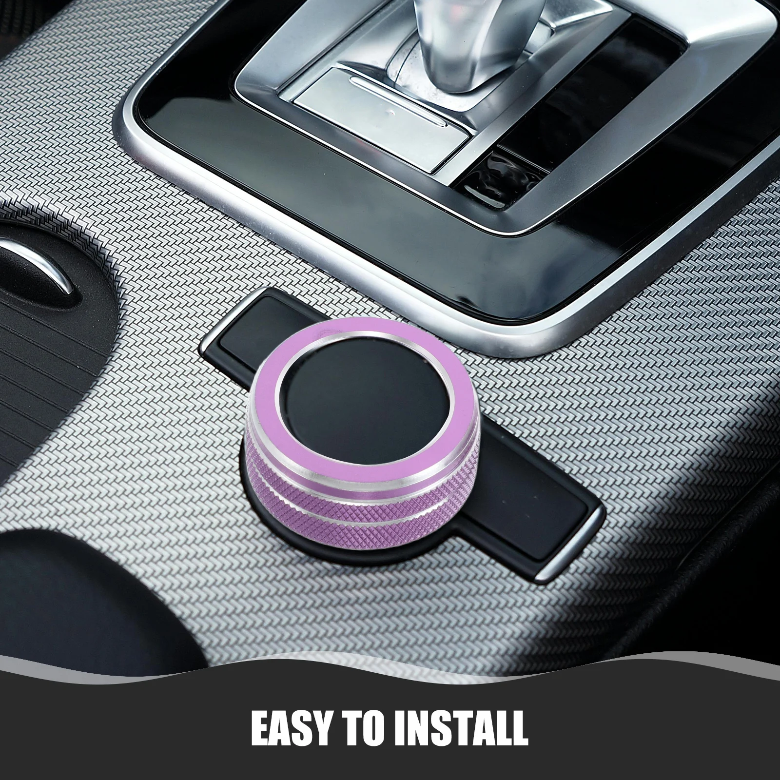 

2pcs Air Conditioning Knob Decorative Ring Ac Covers Aluminum Alloy Interior Button Car Accessories Vehicle Knob Ring Decor