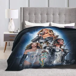 Beyonce Flannel Blankets American Singer Super Soft Throw Blanket for Living Room Travel Aesthetic Bedspread Sofa Bed Cover