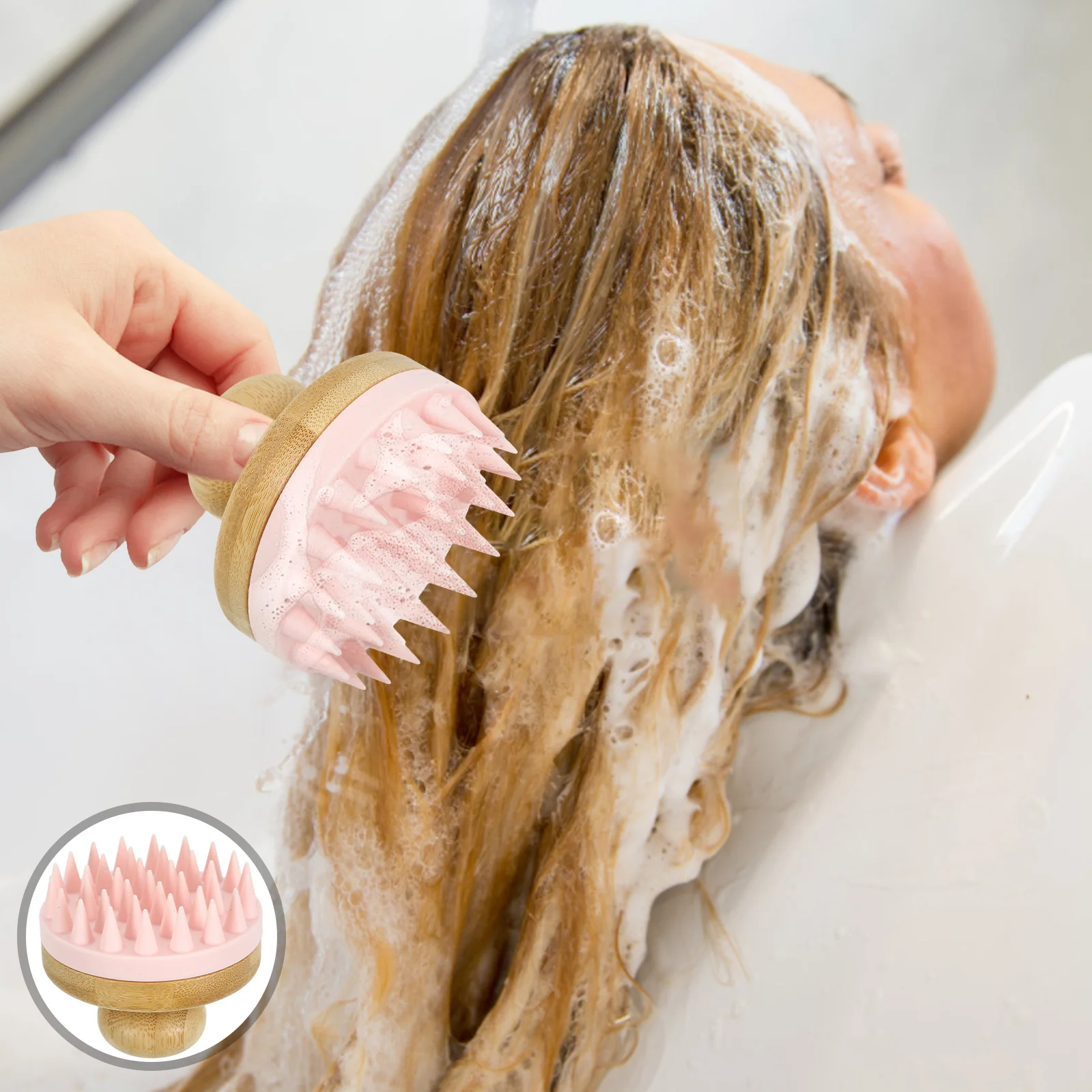 

Scalp Massager Brush Deep Cleaning Shampoo Hair Scrubber Shower Head Massage Tool For Itchy Scalp Anti-Dandruff Smooth