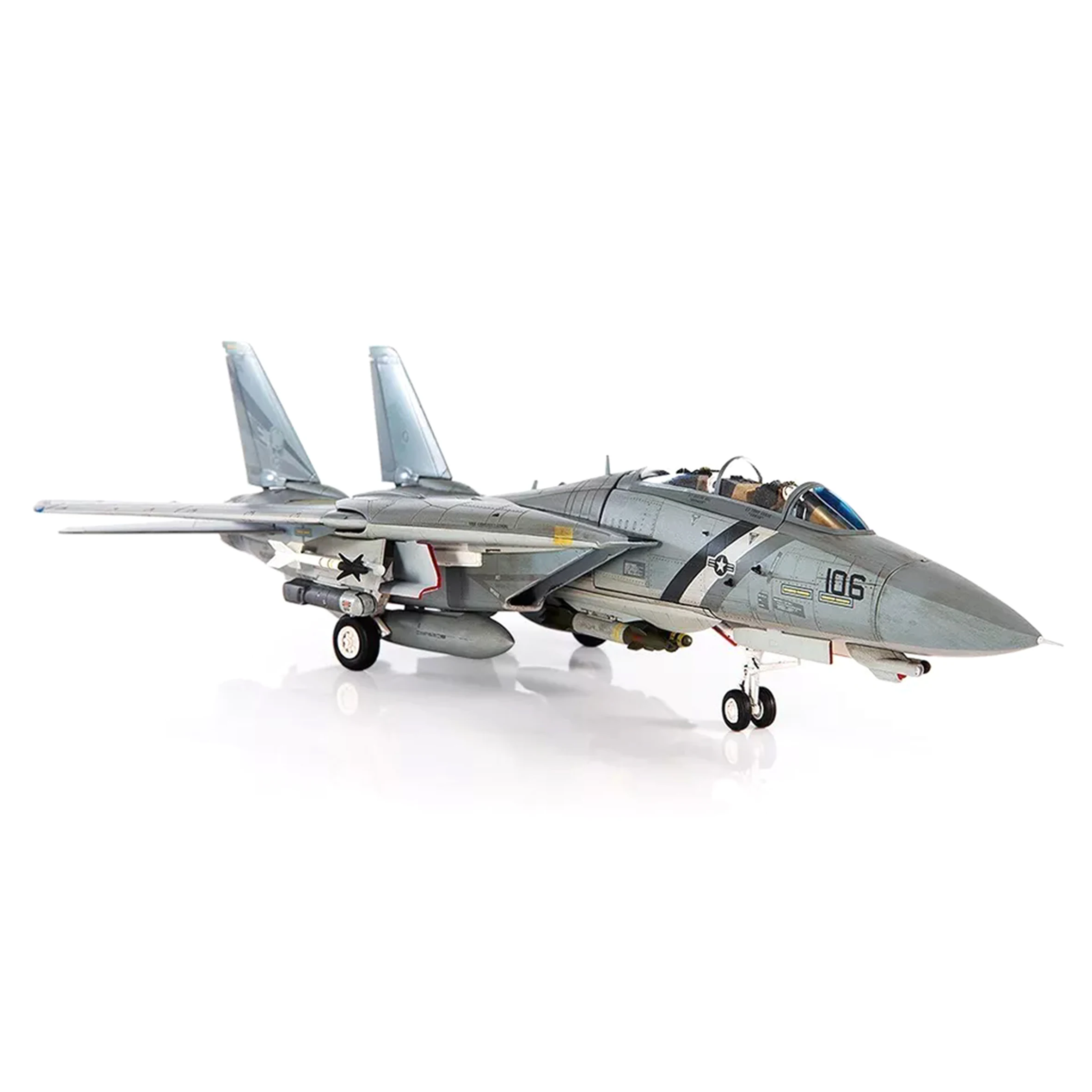 JCW-72-F14-009 1/72   American F-14D Tomcat fighter model USN VF-2 Bounty Hunters NE106 2002 Alloy Collection Model