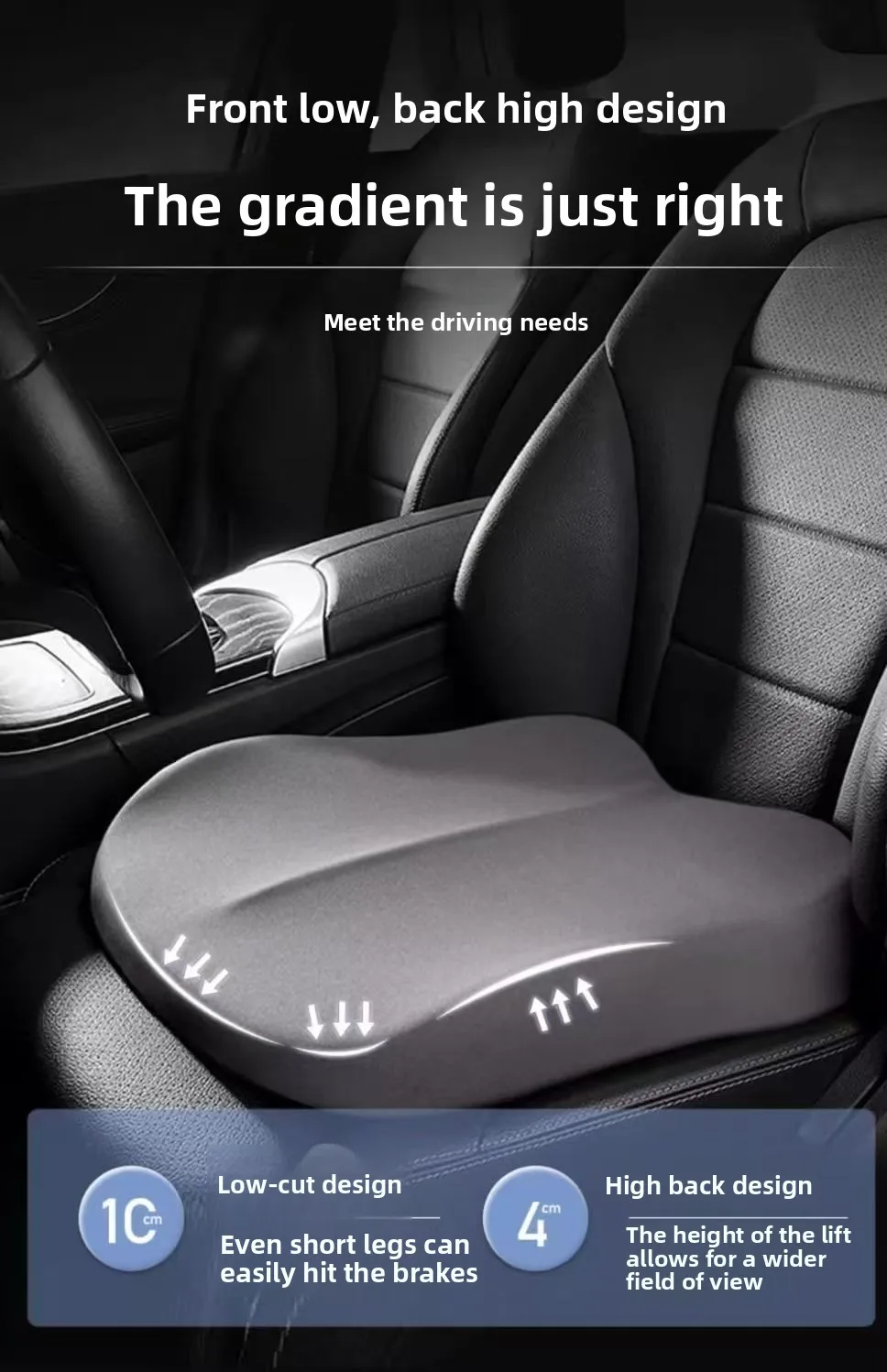 

Pressure-reducing Memory Foam Seat Cushion Office Home Car Seats Extra-large and Widened Breathable Seat Cushion with Support.