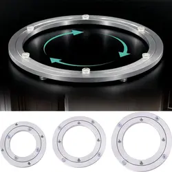 Smooth Aluminum Table Turntable Quiet Effortless Access Rotating Bearing Base Large Load Bearing Rust Resistant
