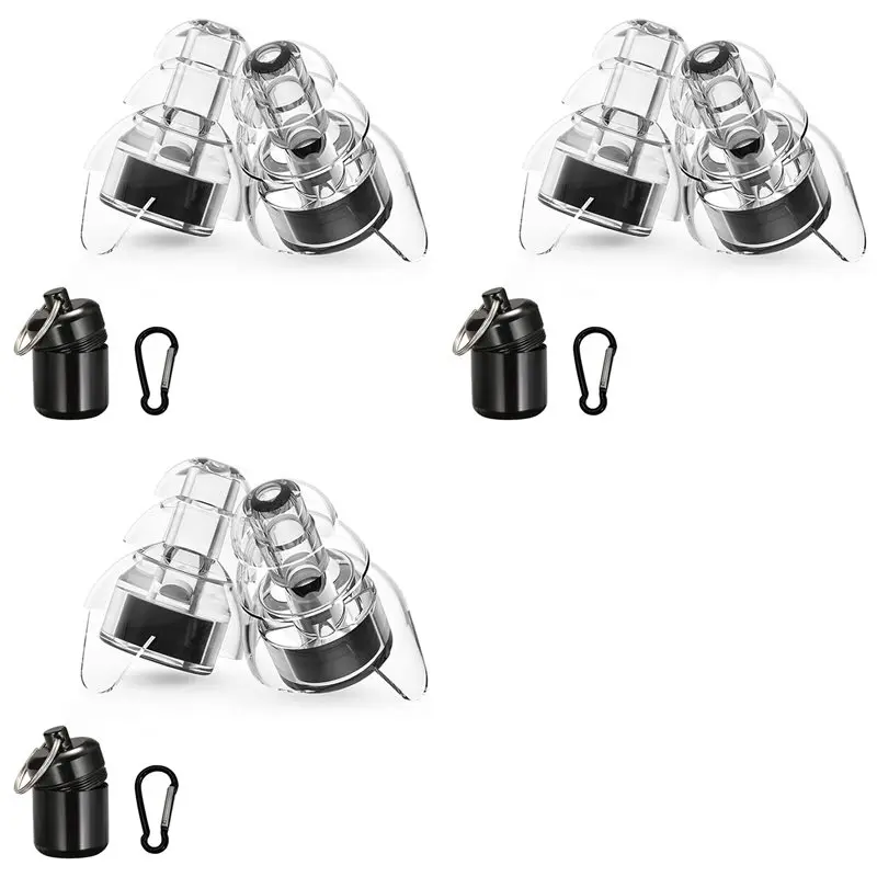 

【CHRISTMAS 】6X For Zound Earplugs For Concerts,Earplugs For Motorcycle,For Zound Earplugs For Musicians With Carrying Case