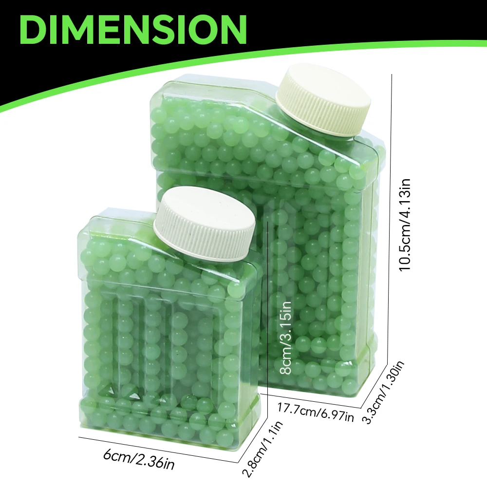 500/1200/1700 قطعة الفلورسنت 6 مللي متر الادسنس BBs الرصاص 0.12 جرام BB سترايكبول بندقية بندقية البلاستيك BB كرات توهج في الظلام BB الكريات