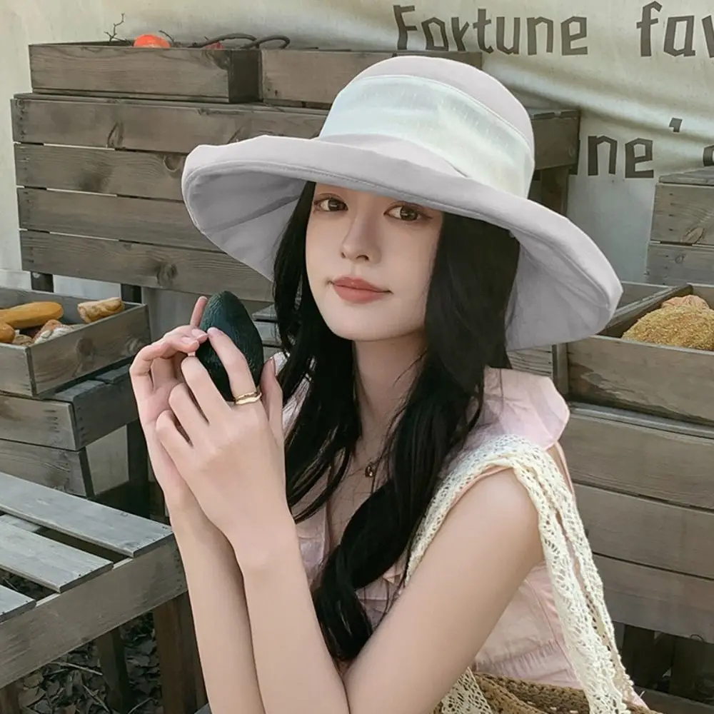 

Portable Anti-UV Bucket Hat Large Brim Foldable Beach Cap Sun Hat