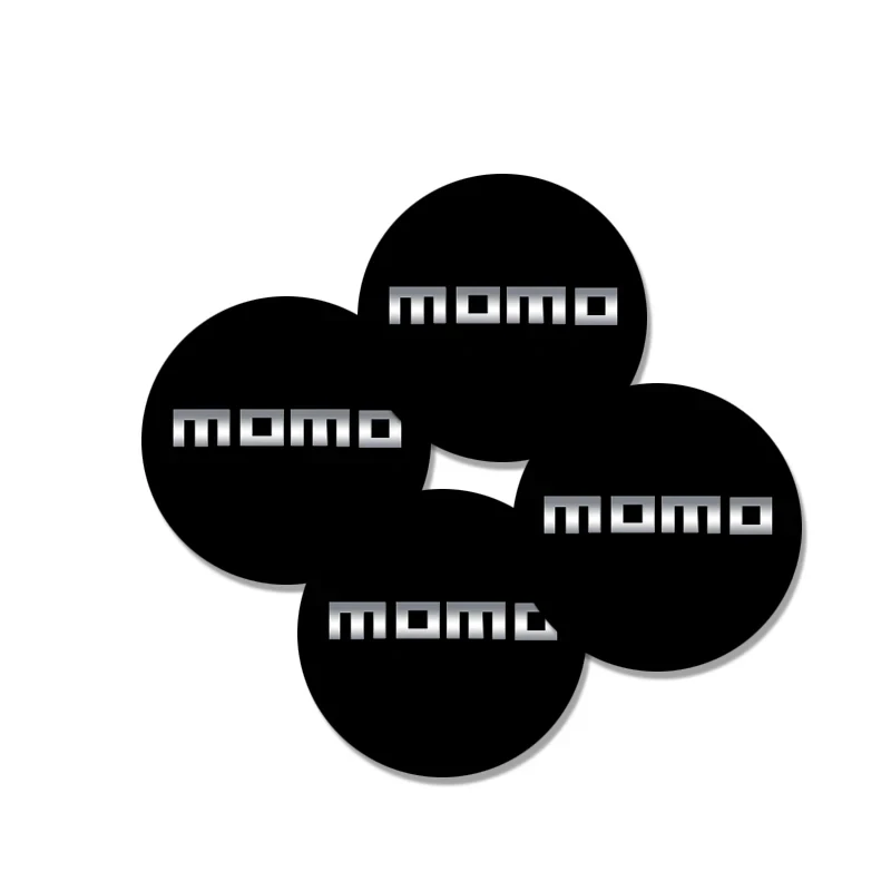 Aluminum 4Pcs 56mm MOMO Badge Car Wheel Center Hub Caps Emblem Stickers For Honda Porsche Chevrolet Nissan Ford Dacia Skoda Jeep