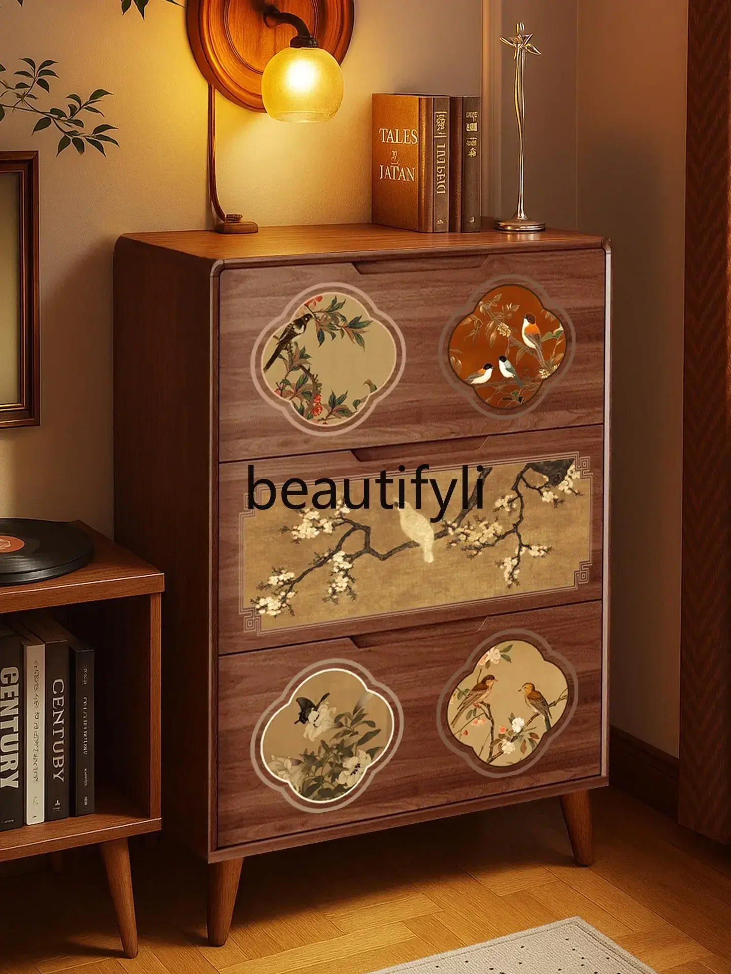 

P178 Новая эстетика песен в китайском стиле, шкаф для хранения, встроенный у стены, массив дерева, ощущение высокого класса, большой вместительности