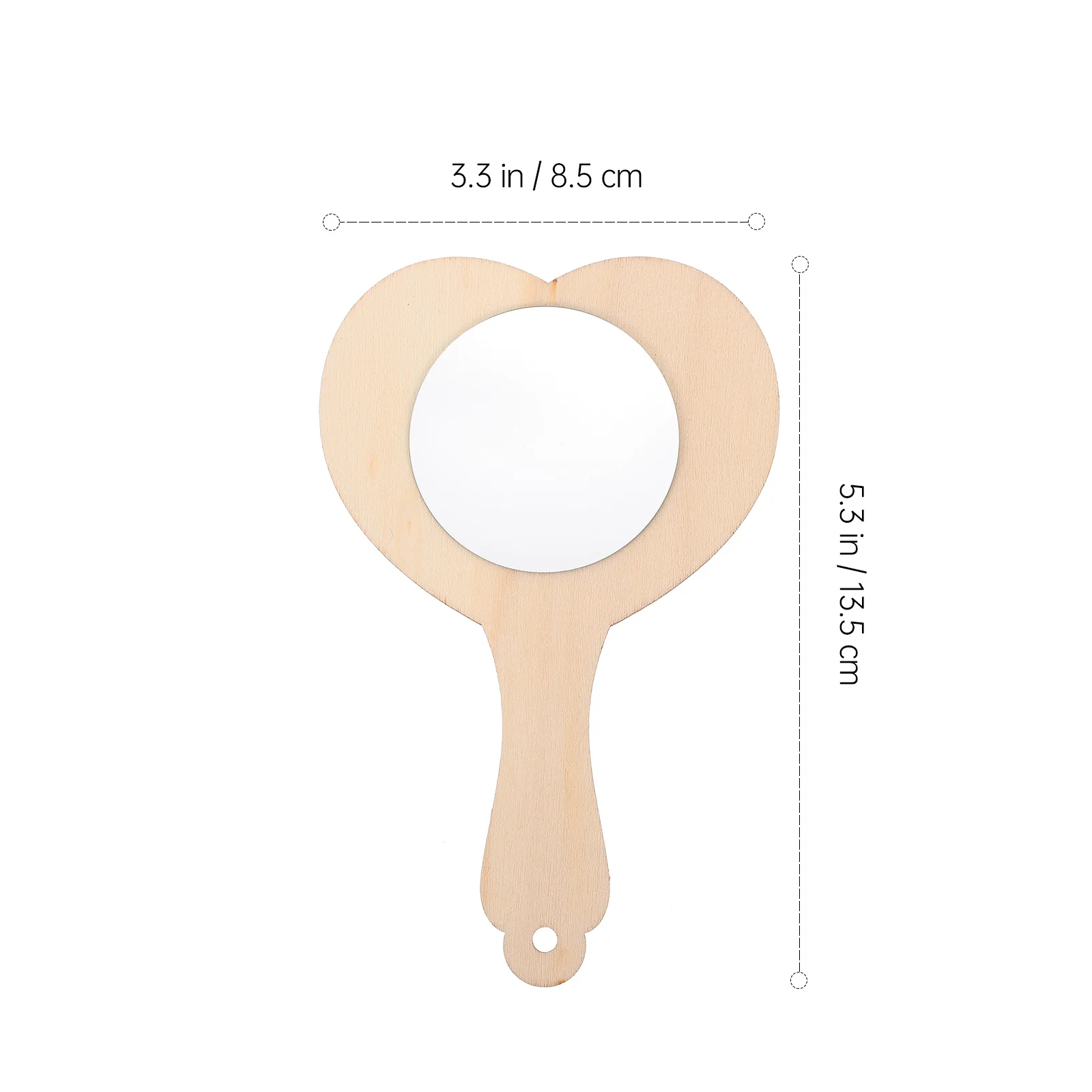 10 pezzi fai da te specchio a forma di cuore in legno per bambini kit di pittura portatile incompiuto trucco tavolo decorativo display artigianato educativo