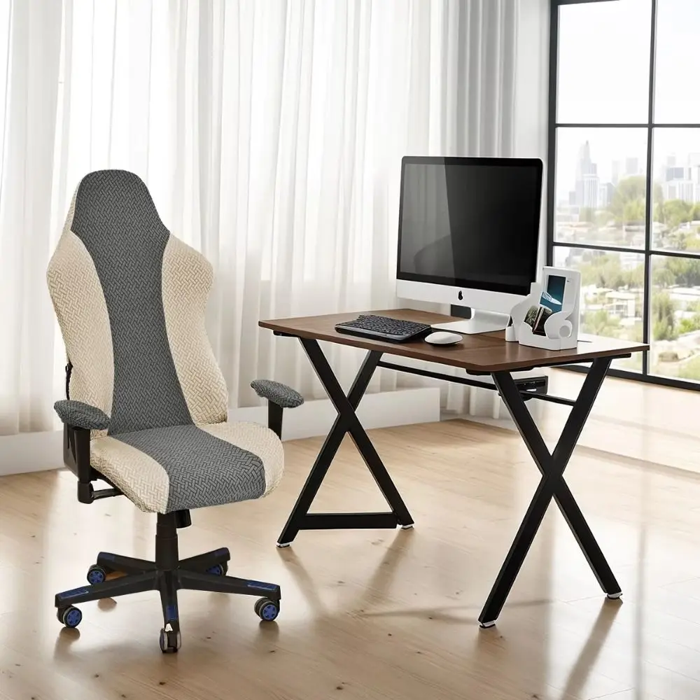

Match Colors Gaming Chair Cover Elastic Stretchable Computer Chair Cover with Armrest Cover Dustproof Seat Protectors