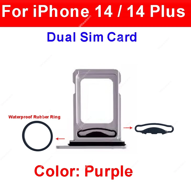 SIM Card Tray Slot Adapter For iPhone 14 14 Plus Reader Card Holder Repair Replacement Parts Accessory Parts