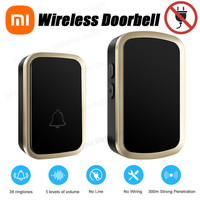 Xiaomi Smart Wireless Doorbell Door Chime Kit Self-powered Waterproof 300M/984 FT Remote 60 Songs Melodies Sound Home Security