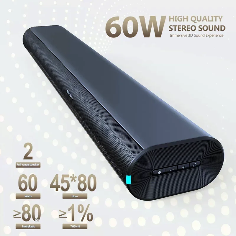 

Bluetooth TV Sound Bar for Home Theater,games and Projectors 3D Surround Speaker System with Remote HDMI-ARC/AUX/optical Connect