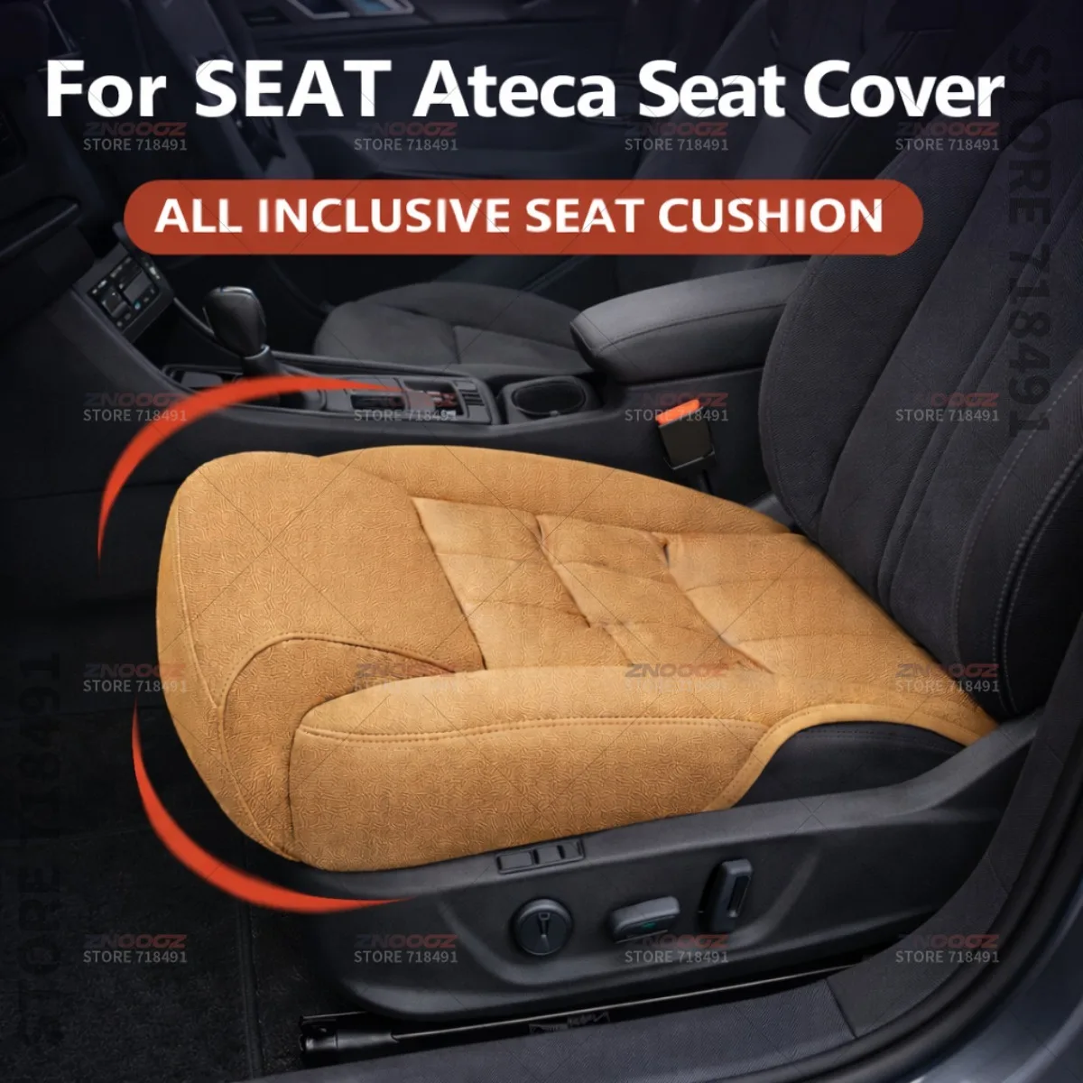 

Car Seat Leg Support Extension Seat Cover Memory Foam Extender Cushion Interior Accessories For SEAT Ateca