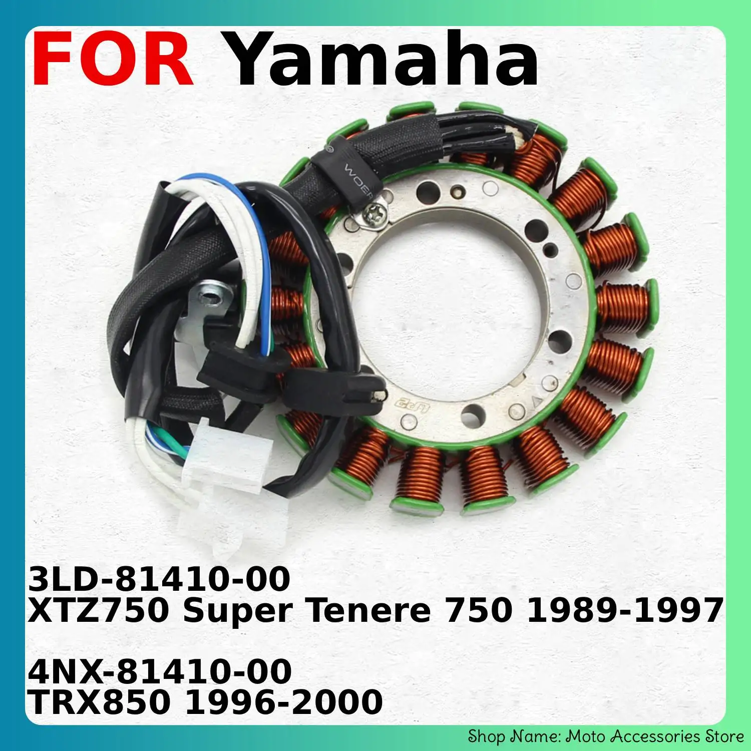 Magneto Stator Coil for Yamaha XTZ750 Super Tenere 750 /TRX850 Engine Replacement Parts Accessories 3LD-81410-00 / 4NX-81410-00