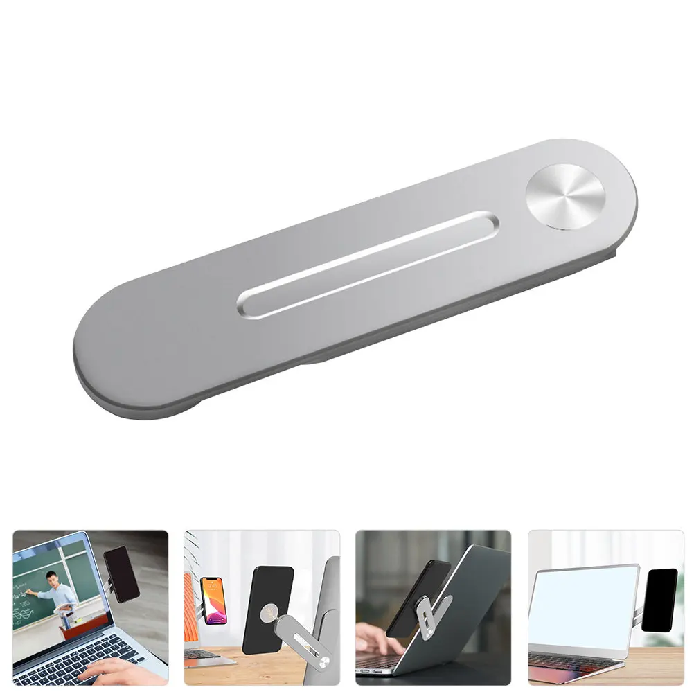 

Магнитная подставка для телефона и ноутбука, складная, из алюминиевого сплава, с боковым креплением на монитор, держатель для телефона на второй экран