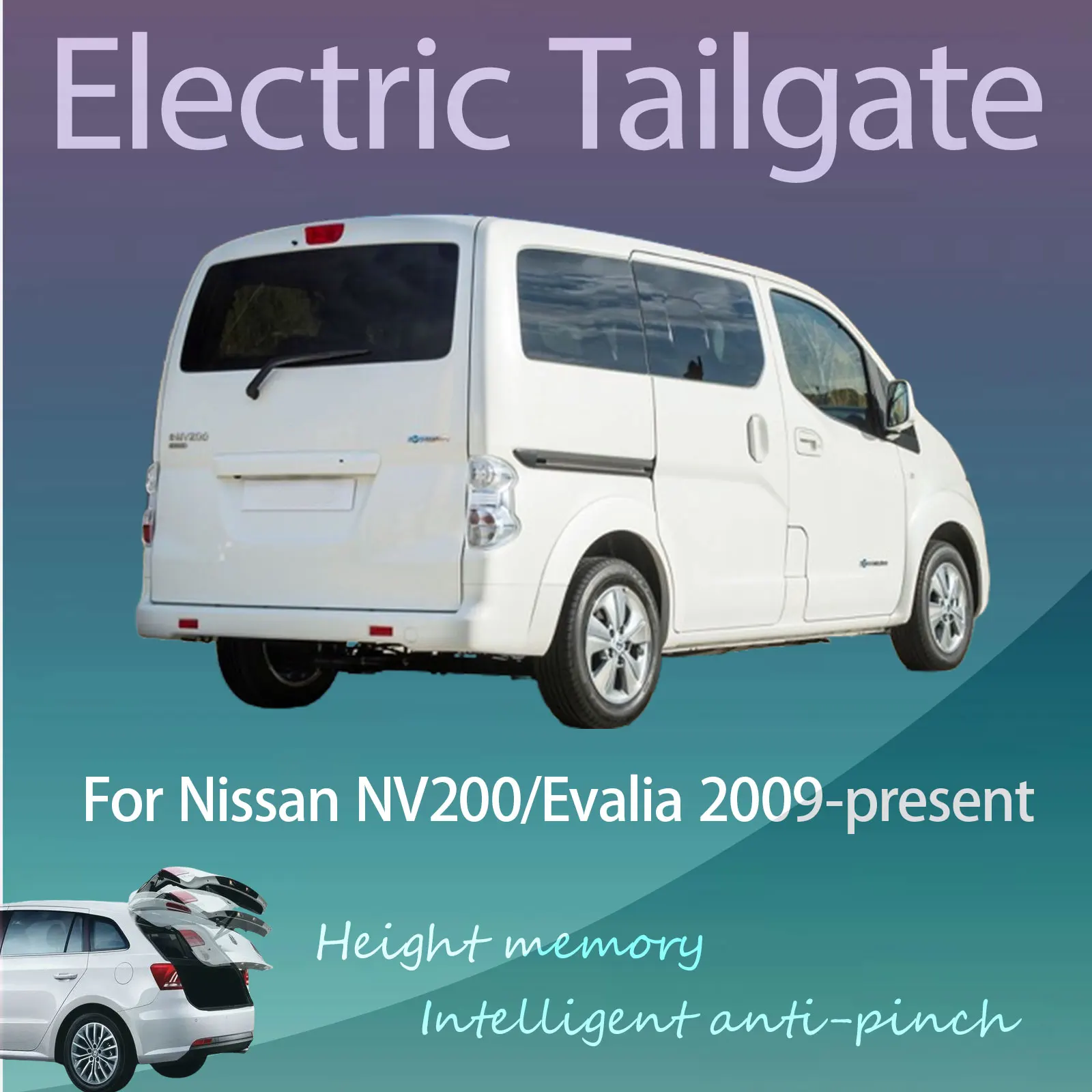 For Nissan NV200/Evalia 2009-present Electric Tailgate with Sensor Trunk Anti-pinch Memory Height Intelligent Operation
