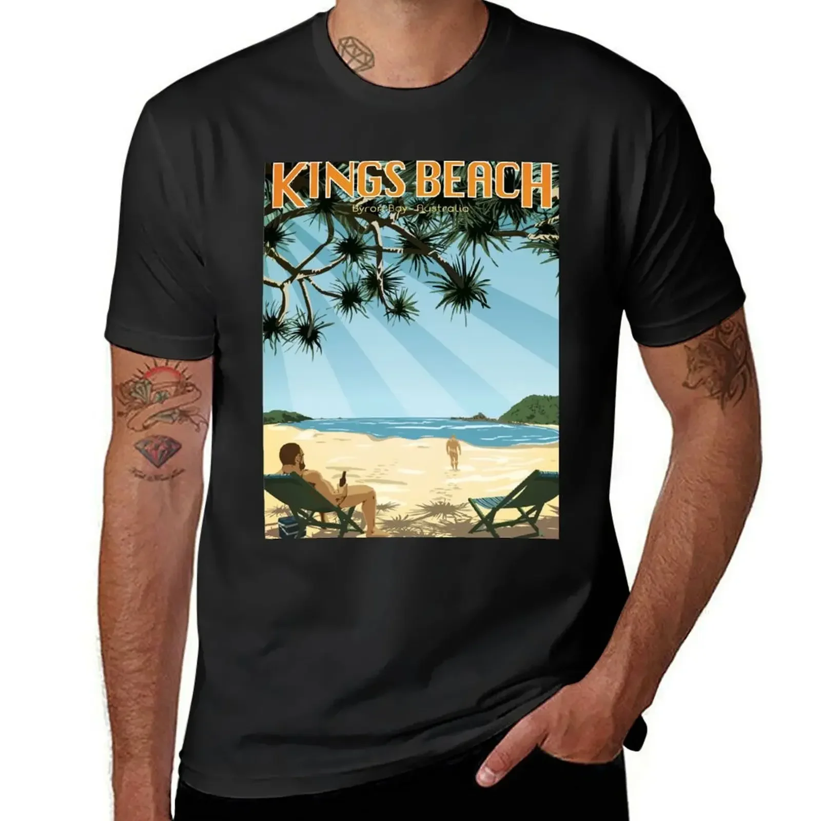 Kings Beach - Byron Bay - Australia T-Shirt Blouse sublime big and tall t shirts for men