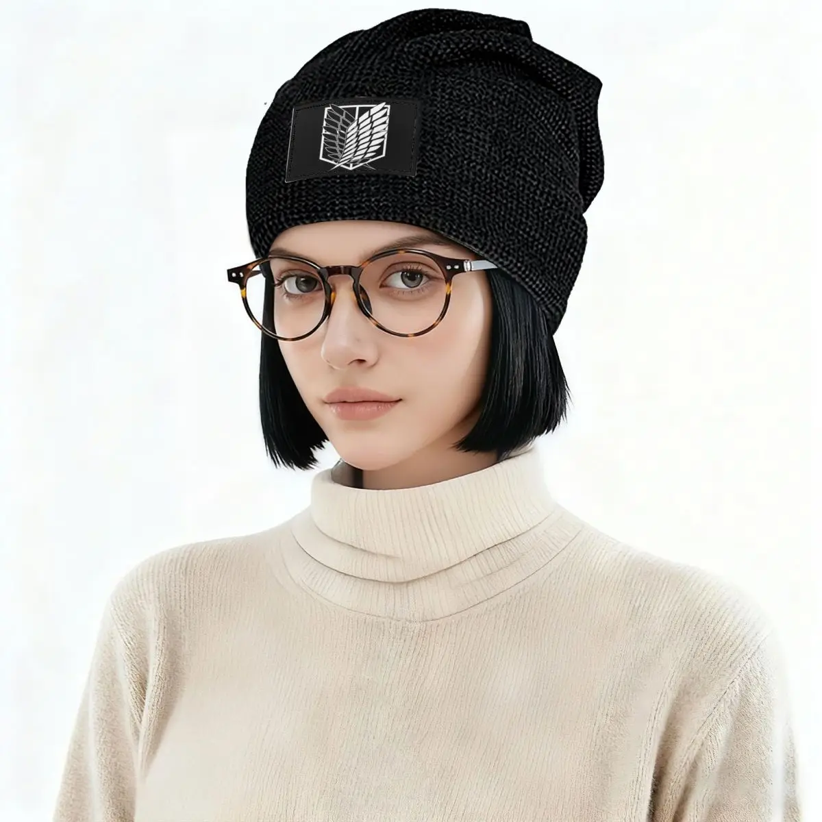 Attack On Titan Wings Of Freedom Warm Fleece-Lined Cap Hip Hop Bonnet Hat Autumn Winter Outdoor Beanies Hats for Unisex Adult