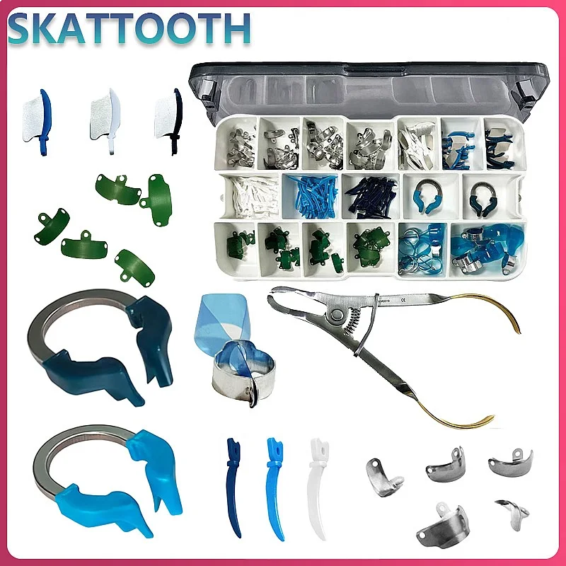Dentals Repair Tool C3 Suit NITI Clamping Ring M4 Metal Matrix Belt Curved Knife Wedge Stainless Steel Clip