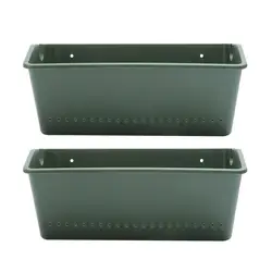 Planter Wall Hanging Pot Flower Box Vertical Mounted Outdoor Window Balcony Railing Pots Garden Boxes Fence Plastic