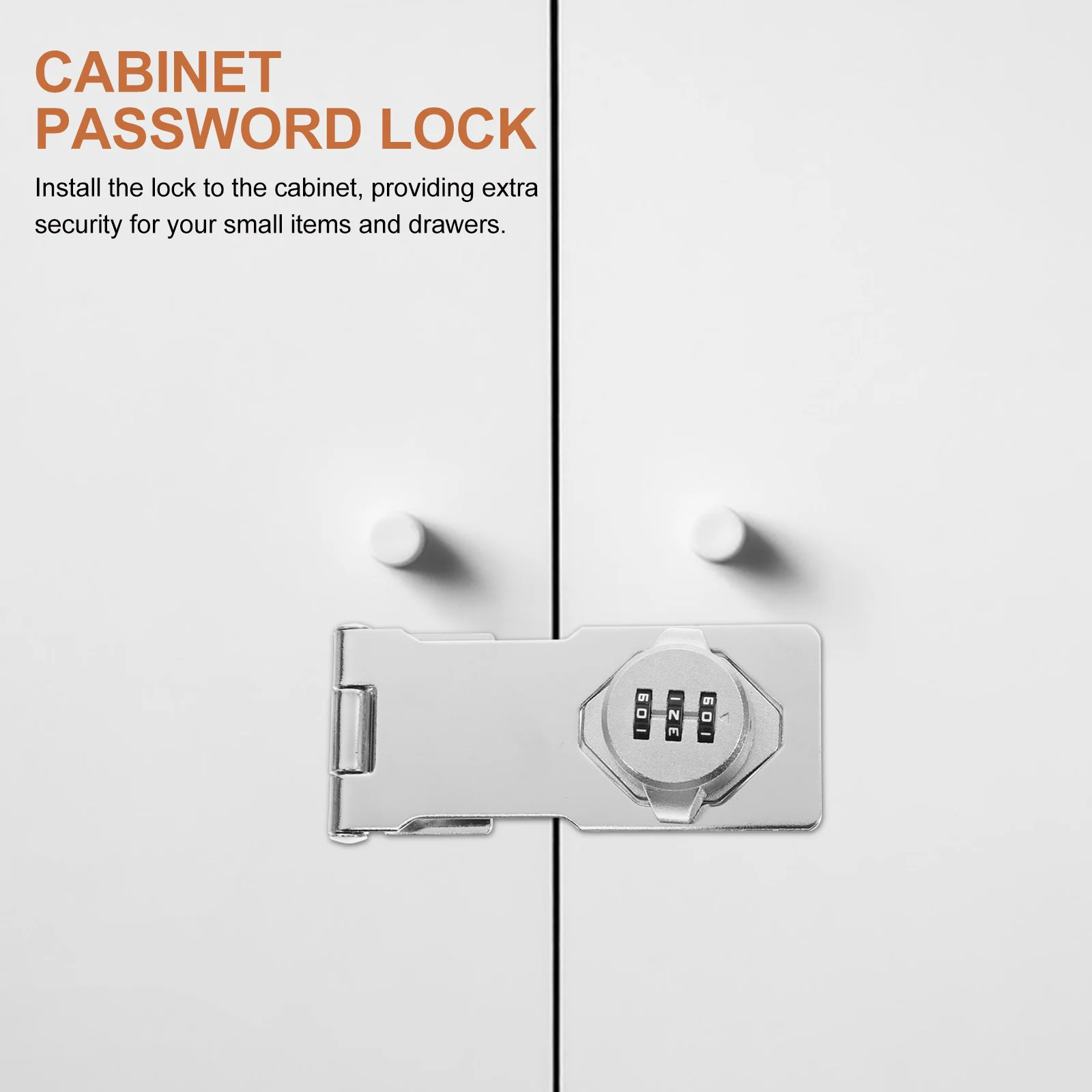 

Cabinet Password Lock 45mm Durable Mechanical Latches for Cabinet Door Anti Theft Combination Storage Box Lock Hardware