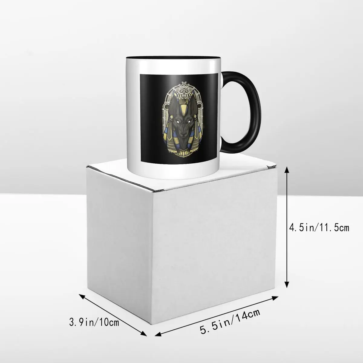 كوب فني من الله المصري أنوبيس، أكواب قهوة من السيراميك المضحكة، أكواب شاي، كوب حليب، أدوات للشرب، هدايا للرجال والنساء