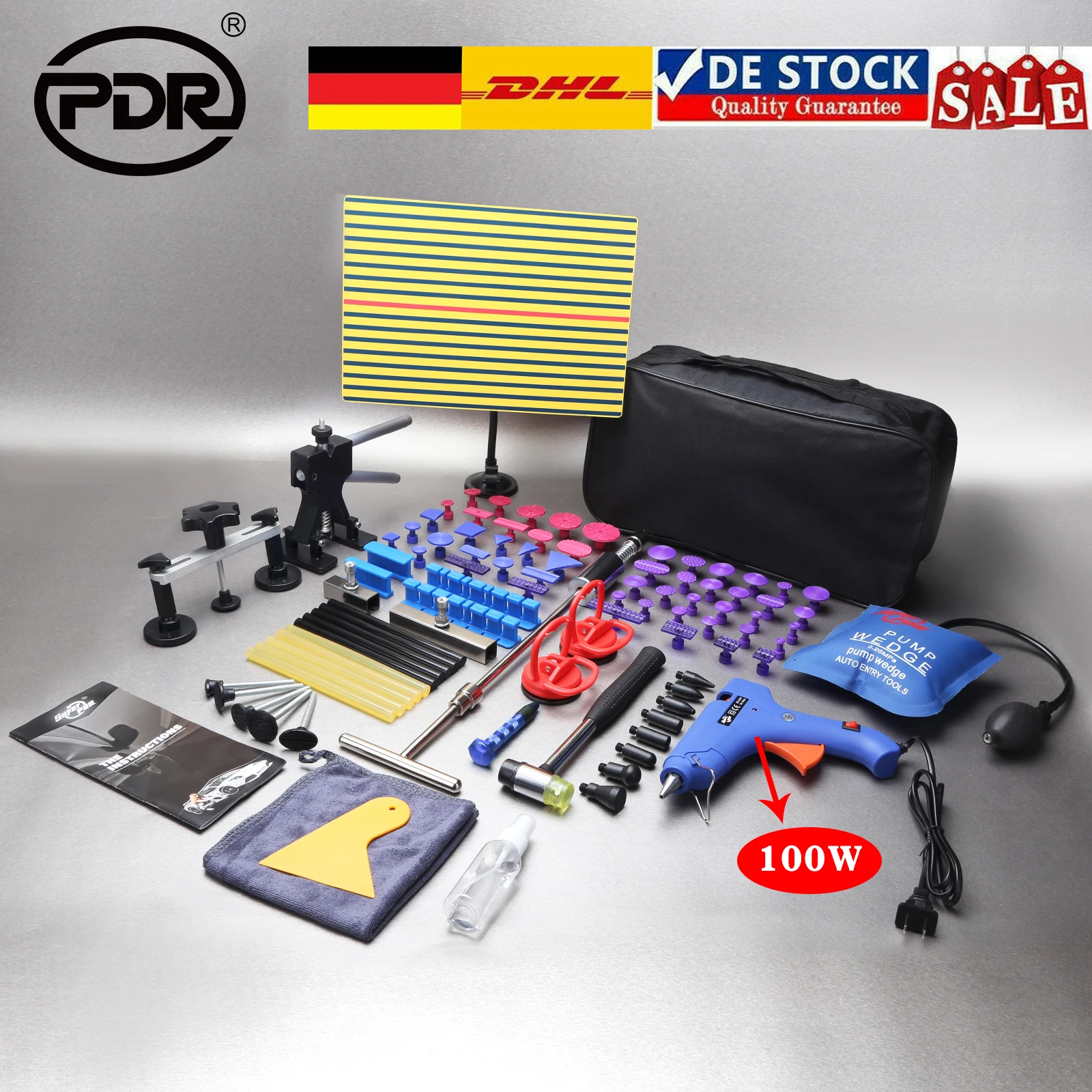 PDR Beulenentfernung Werkzeug Beulenreparatur Set Beulenzieher Lackfrei Auto Autowerkzeuge Für Karosserie Hagelschaden Beulenentfernung Set Saugnapf
