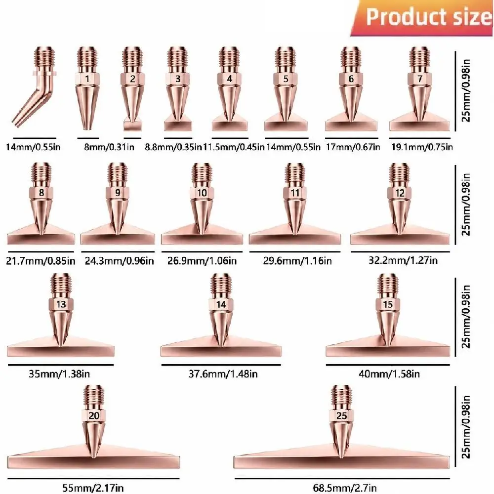 Different Models of Rose Gold Stainless Steel Diamond Painting Pen Tips, Pen Nibs, DIY Diamond Painting Tool Accessories, Ergonomic Multifunctional 5D Threaded Interface Diamond Painting Pen Tips