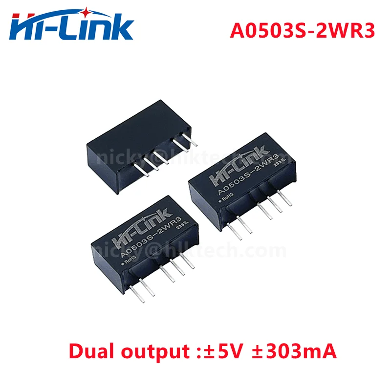 Factory hot Sale BOM Hilink Household Dual Output A0503S-2WR3 ic DCDC Intelligent Converter 2W ±5V ±303mA Power Supply Module