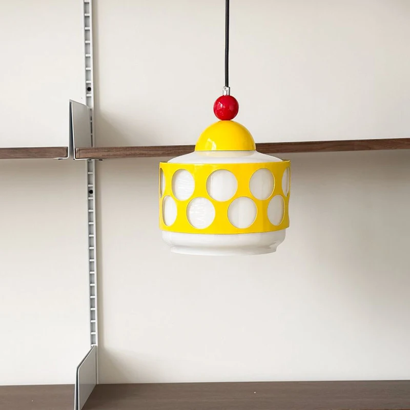 

Красочная люстра для ресторана Мемфис в древнем стиле, изголовье бару в стиле Баухаус, дофаминовые декоративные художественные светильники