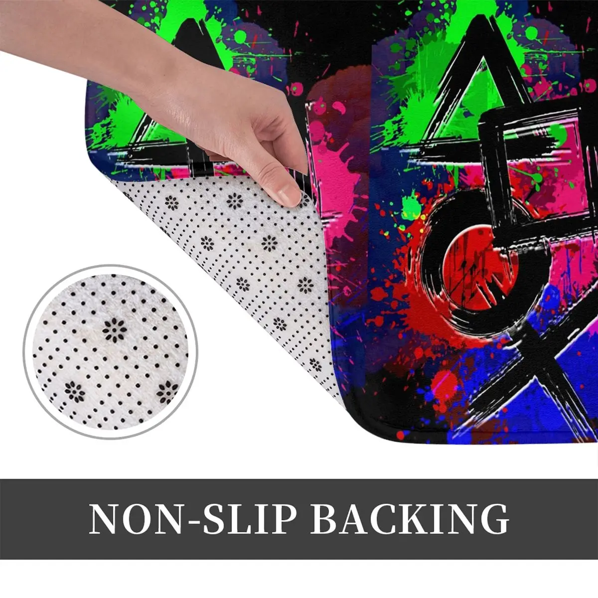 Anime Gamer Game Controller Non-slip Doormat Floor Mat Washable Carpet Rug for Kitchen Entrance Home Bedroom Footpad Mats