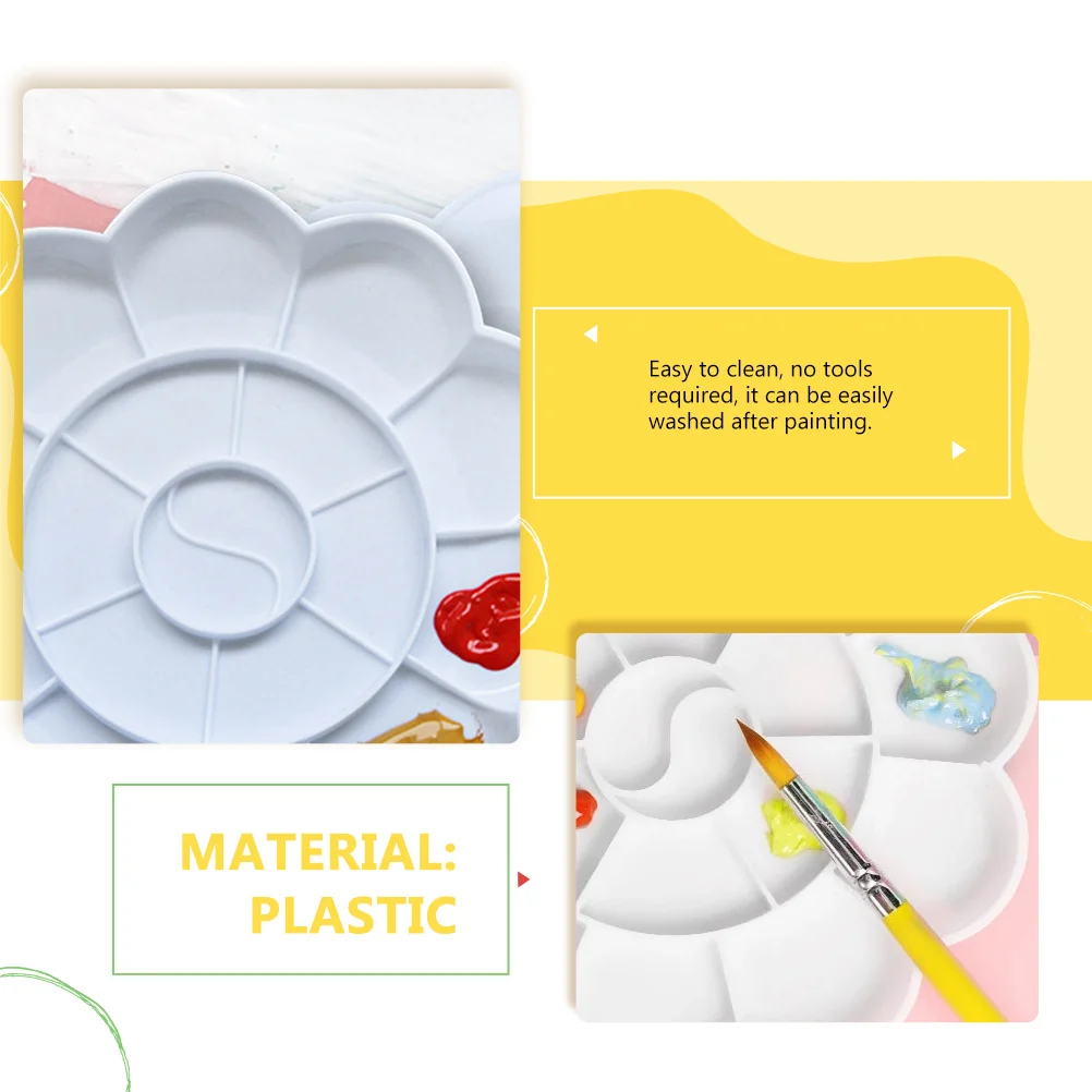 

12Pcs Pigment Mixing Plates Watercolor Oil Painting Palette Durable Practical Lightweight for Children Art Supplies