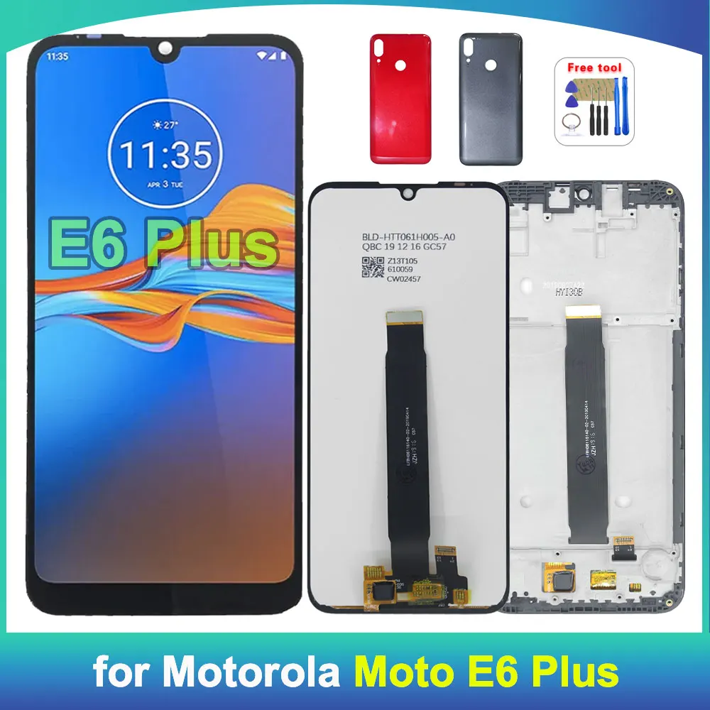 For Motorola E6 Plus LCD Display Touch Screen Digiziter Assembly Replacement Parts for Moto E6 Plus XT2025 Phone LCD Screen