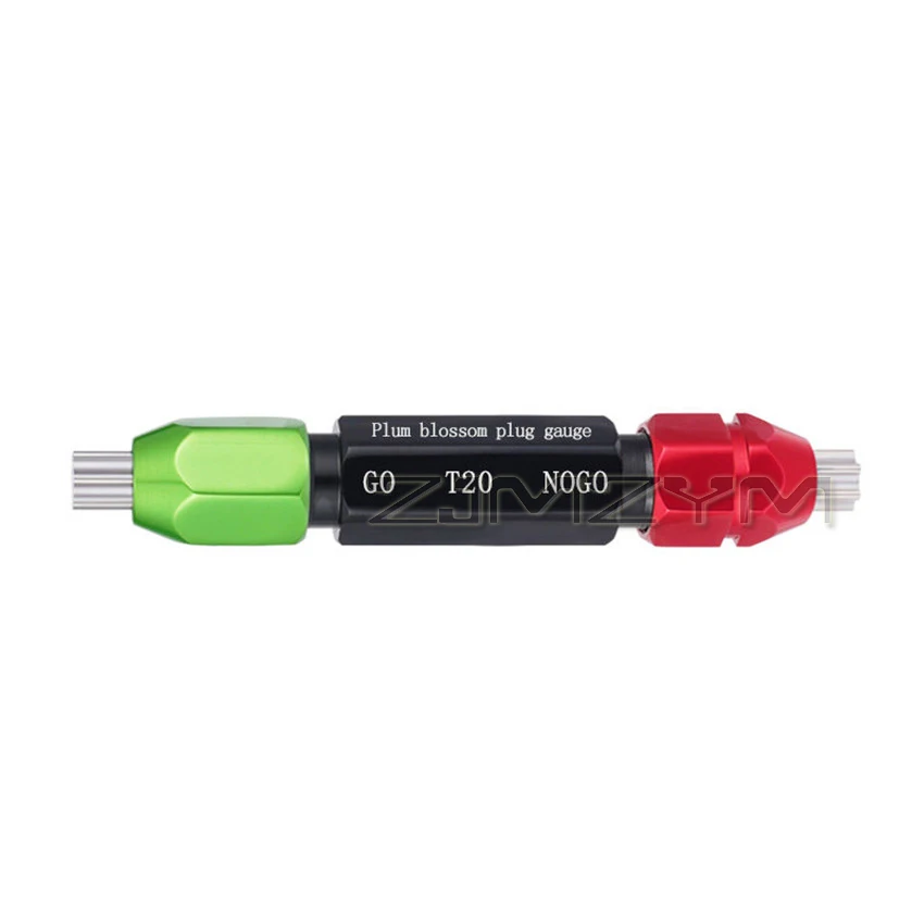 T5/T6/T7/T8/T10/T15/T20/T25T Plum Blossom Plug Gauge Go And No Go Thread Gauges Inspection Tool Screw Plug Socket Measuring Tool