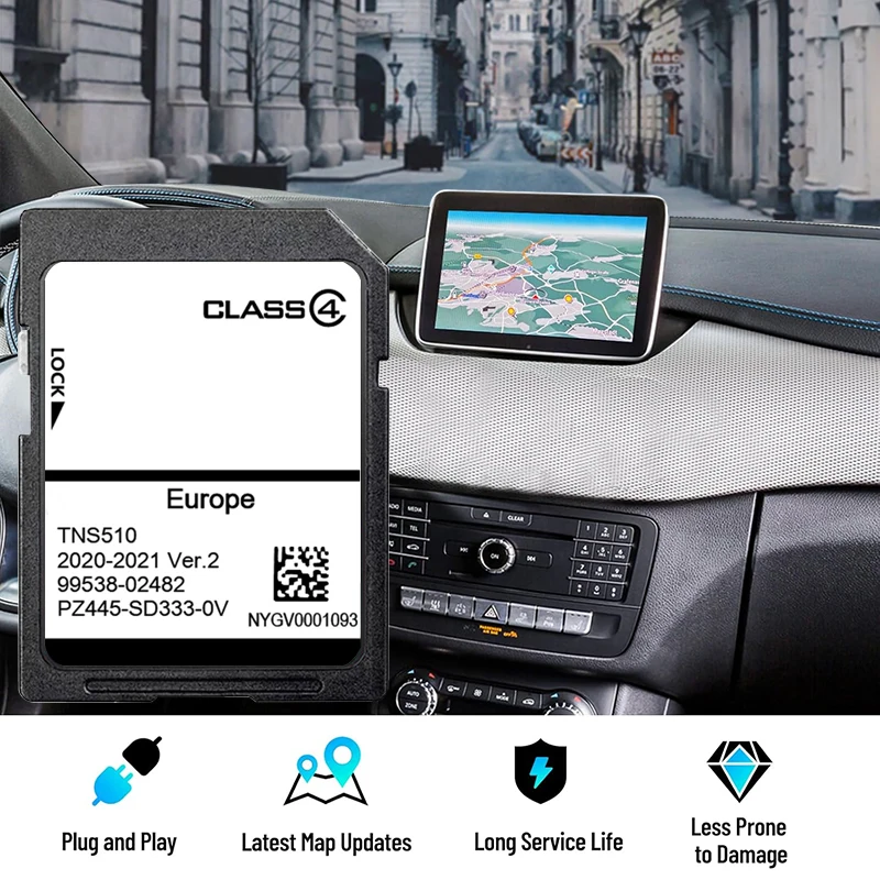 Origineel voor Toyota Yaris RAV4 Prius TNS510 Satellietnavigatie SAT NAV SD-kaart PZ445-SW333-0V V2