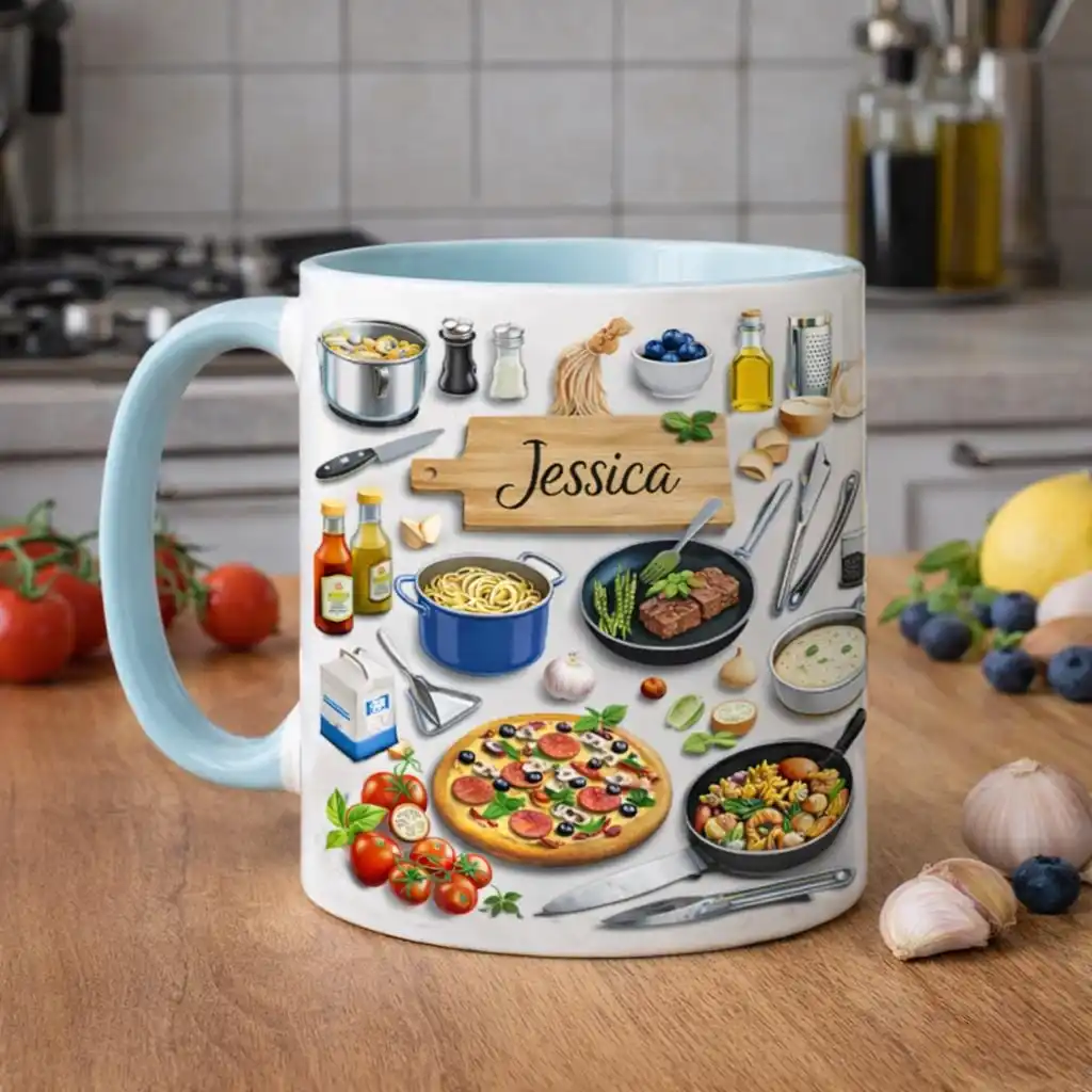 Customized Crochet Mugs, 3D Wool Hearts, Gifts for Knitting Enthusiasts Coffee Mug Mugs Coffee Cups