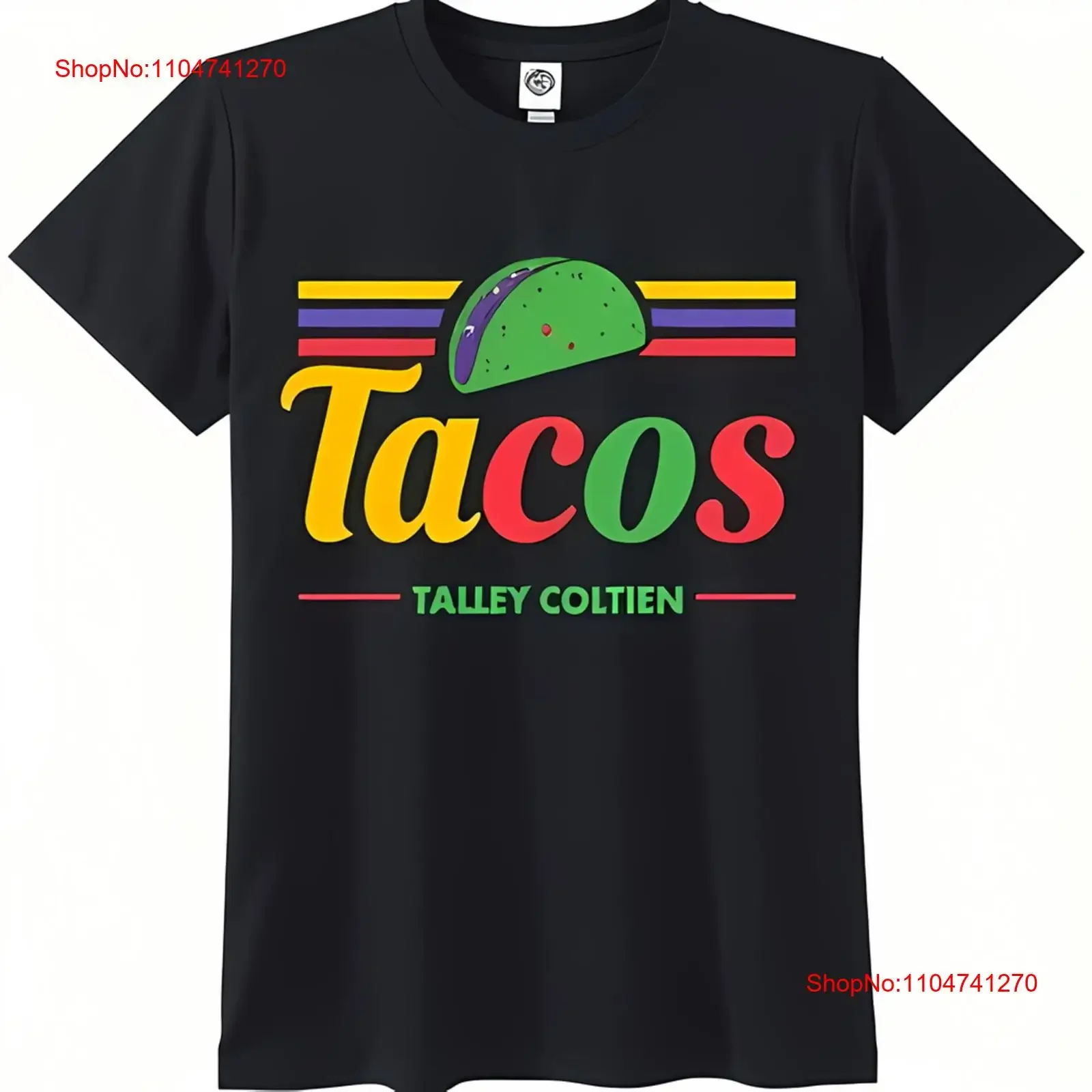 Camiseta negra colorida con rayas retro Talley Coltien vintage lavada estirada casual cómoda unisex elegante gráfico