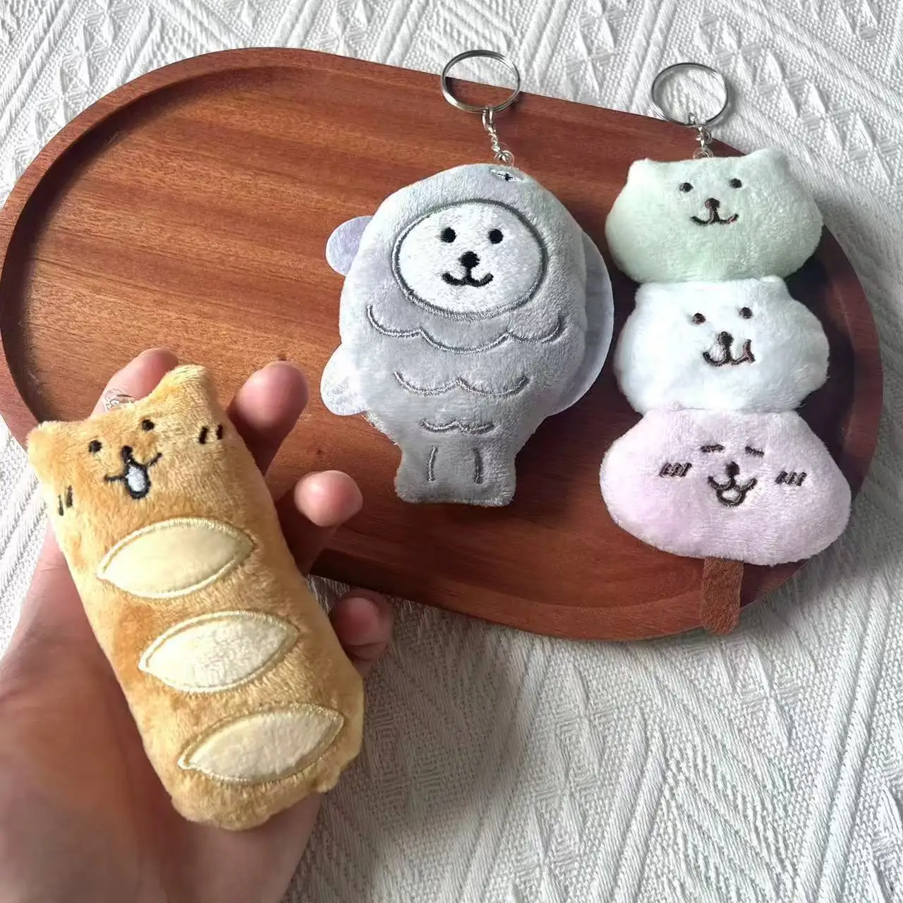 جوكر الدب الغذاء سلسلة أفخم المفاتيح لطيف الدب القطبي حقيبة قلادة Kawaii لينة محشوة اكسسوارات ألعاب حيوانات لهدية عيد ميلاد