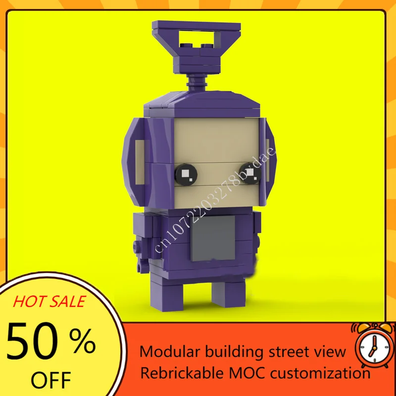 348PCS เสาอากาศเด็กเฮดซ์ โมดูลาร์ MOC Creative Street View Model Custom Puzzles DIY Education Assembly Model ของขวัญวันเกิดของเล่น