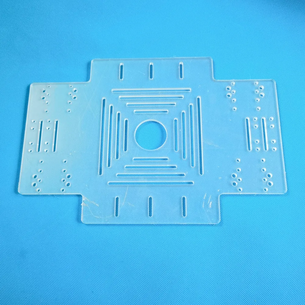 Big Acrylic Plate Frame Chassis with 50mm Couplings for Arduino STM32 Mecanum Wheel Robot Car Chassis DIY Toy Parts