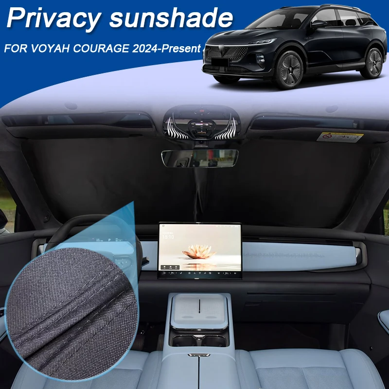 

Car Black Window Privacy Sunshade For VOYAH COURAGE 2024-Present Auto Anti-UV Heat Insulation Protect Cover Interior Accessory