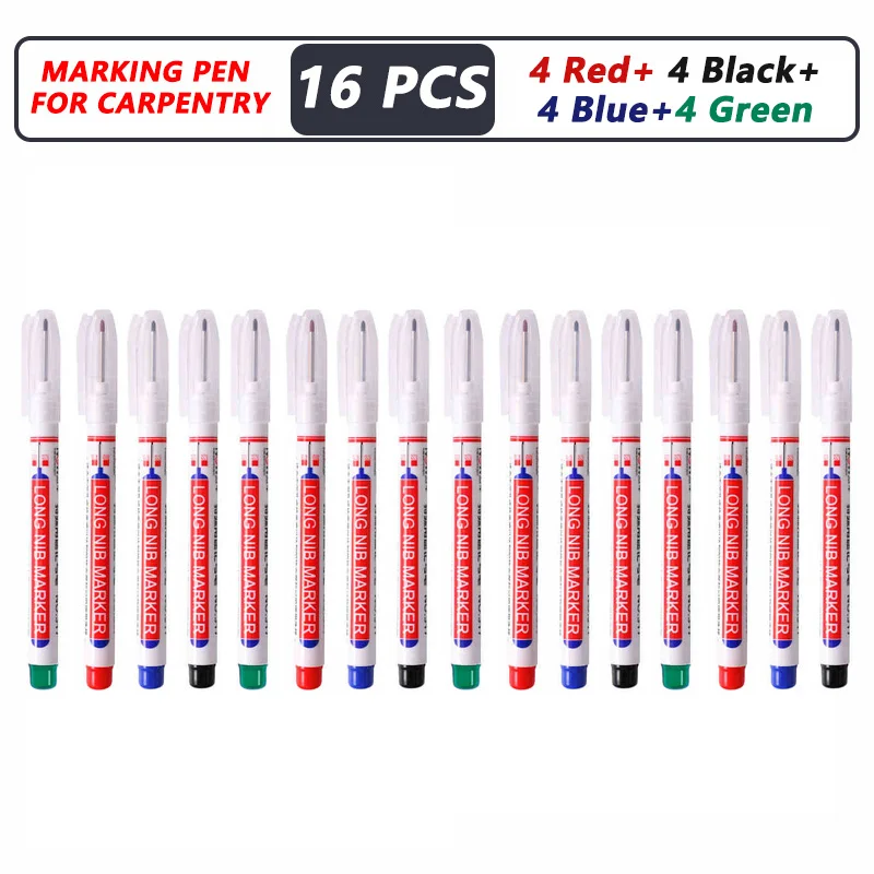 4-40 Stuks 20 Mm Diep Gat Lange Nib Hoofd Marker Voor Metalen Perforeren Pen Waterdichte Badkamer Houtbewerking decor Multifunctionele Tool