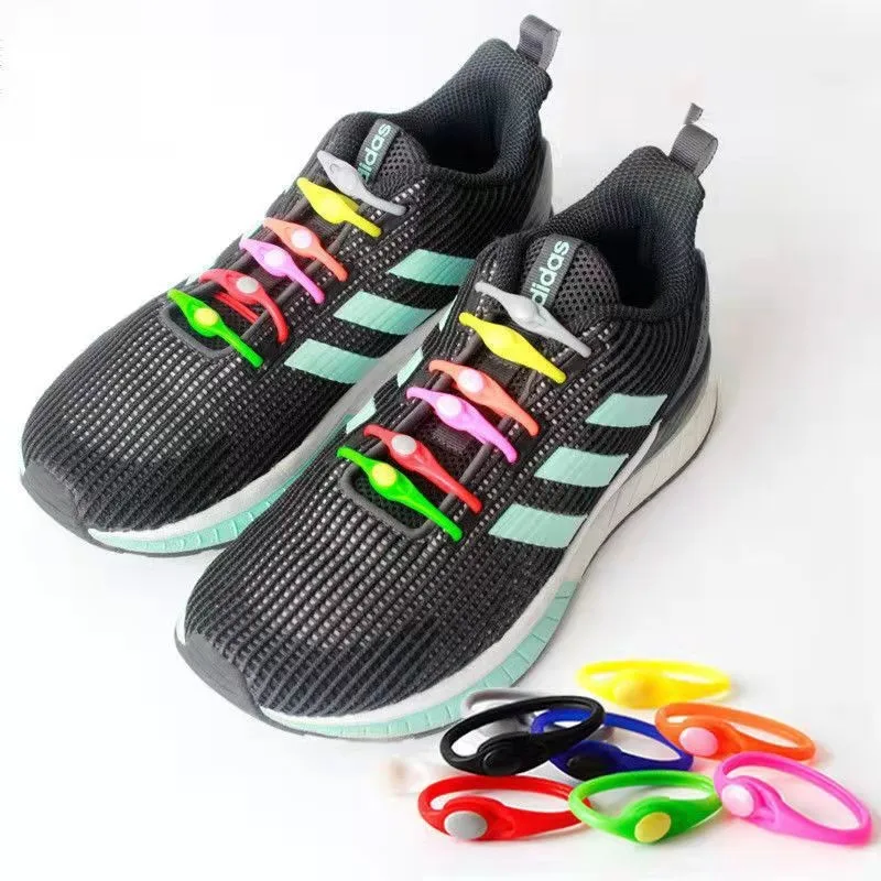 Waterproof Rubber Quick Shoelaces Round Elastic No Tie Shoelace Silicone Laces For Men Women All Sneakers Fit Strap Shoe Lace