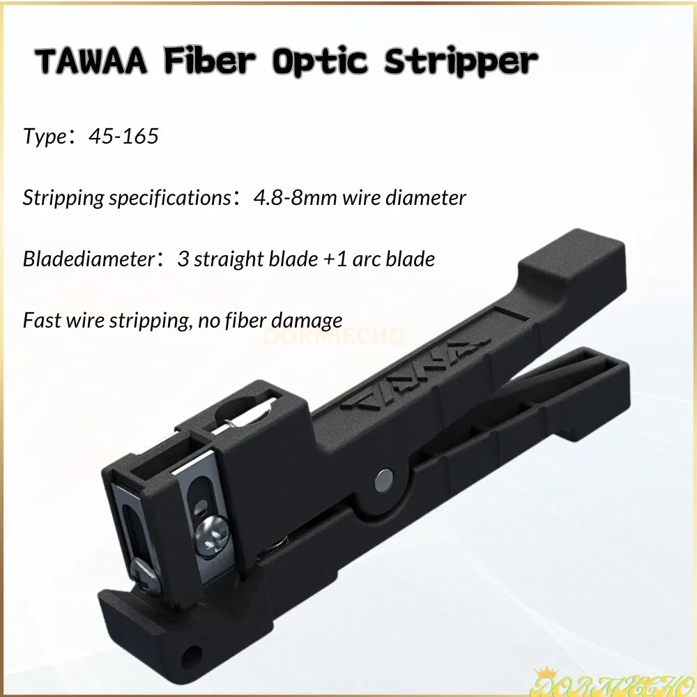 

TAWAA FTTH Tool Kit 45-165 Optical Fiber Stripper Stripper Pliers Fiber Optic Strip 4.8-8mm Wire Diameter