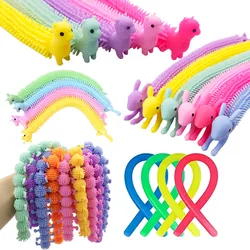 Cute Caterpillar and Unicorn Sensory Fidget Toys para crianças e adultos, brinquedos de descompressão, animais moles, presentes de alívio do estresse, autismo