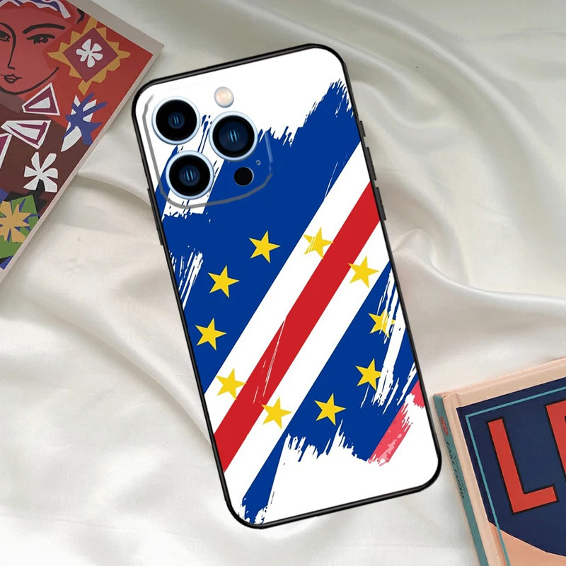 كيب فيردي العلم معطف الأسلحة جراب هاتف آيفون 16 14 13 12 11 15 17 برو ماكس 15 16 زائد 13 Mini 16e 17 الهواء فوندا غطاء #3